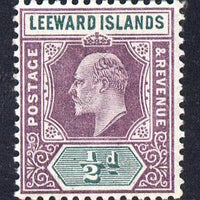 Leeward Islands 1902 KE7 Crown CA 1/2d dull purple & green mounted mint SG 20