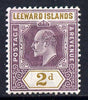 Leeward Islands 1902 KE7 Crown CA 2d dull purple & ochre mounted mint SG 22