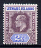 Leeward Islands 1902 KE7 Crown CA 2.5d dull purple & ultramarine mounted mint SG 23