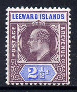 Leeward Islands 1902 KE7 Crown CA 2.5d dull purple & ultramarine mounted mint SG 23