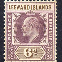 Leeward Islands 1902 KE7 Crown CA 6d dull purple & brown mounted mint SG 25