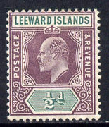 Leeward Islands 1905-08 KE7 MCA 1/2d dull purple & green mounted mint SG 29