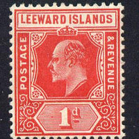 Leeward Islands 1907-11 KE7 MCA 1d bright red mounted mint SG 38