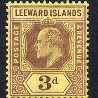 Leeward Islands 1907-11 KE7 MCA 3d purple on yellow mounted mint SG 41