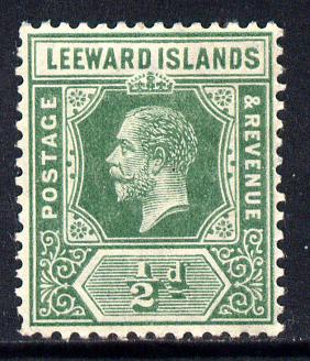 Leeward Islands 1912-22 KG5 MCA 1/2d deep green Die I mounted mint SG 47a