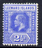 Leeward Islands 1912-22 KG5 MCA 2.5d deep bright blue Die I mounted mint SG 50a