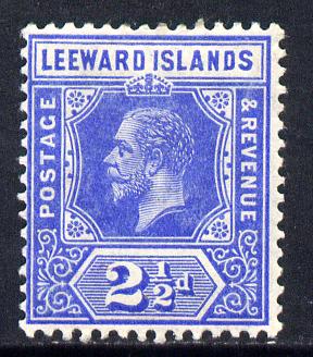 Leeward Islands 1912-22 KG5 MCA 2.5d deep bright blue Die I mounted mint SG 50a