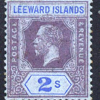 Leeward Islands 1912-22 KG5 MCA 2s purple & blue on blue Die II mounted mint SG 55