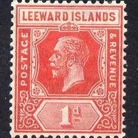 Leeward Islands 1921-32 KG5 Script CA 1d carmine-red Die II mounted mint SG 60