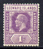 Leeward Islands 1921-32 KG5 Script CA 1d bright violet Die II mounted mint SG 61