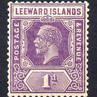 Leeward Islands 1921-32 KG5 Script CA 1d bright violet Die II mounted mint SG 61