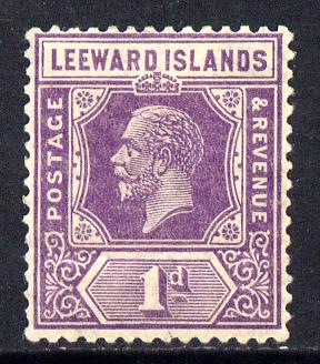 Leeward Islands 1921-32 KG5 Script CA 1d bright violet Die II mounted mint SG 61