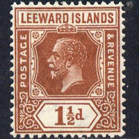 Leeward Islands 1921-32 KG5 Script CA 1.5d red-brown Die II mounted mint SG 64