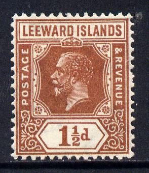 Leeward Islands 1921-32 KG5 Script CA 1.5d red-brown Die II mounted mint SG 64