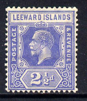 Leeward Islands 1921-32 KG5 Script CA 2.5d bright blue Die II mounted mint SG 67