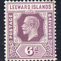 Leeward Islands 1921-32 KG5 Script CA 6d dull & bright purple Die II mounted mint SG 72