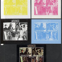 Congo 2013 Star Wars #2 sheetlet containing 4 vals - the set of 5 imperf progressive colour proofs comprising the 4 basic colours plus all 4-colour composite unmounted mint