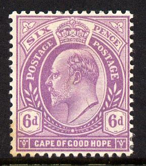 Cape Of Good Hope 1902-04 KE7 6d bright mauve mounted mint SG 76