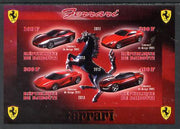 Djibouti 2013 Ferrari Cars #2 imperf sheetlet containing 4 values unmounted mint