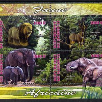 Djibouti 2013 Animals of Africa #2 perf sheetlet containing 4 values unmounted mint