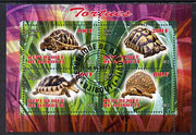 Djibouti 2013 Tortoises perf sheetlet containing 4 values cto used