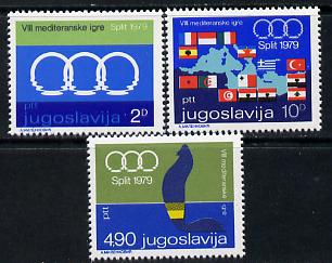 Yugoslavia 1979 Eighth Mediterranean Games perf set of 3 unmounted mint, SG 1888-90