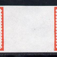 Jersey 1943-44 Occupation 1d scarlet imperf inter-paneau gutter pair as designed by Blampied on ungummed paper and assumed to be a reprint, as SG 4