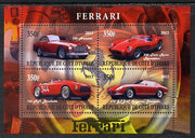 Ivory Coast 2013 Ferrari Cars #1 perf sheetlet containing 4 values unmounted mint