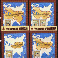 Mongolia 1997 Khans of the Mongolian Empire set of 4 perf m/sheets unmounted mint, SG MS 2624