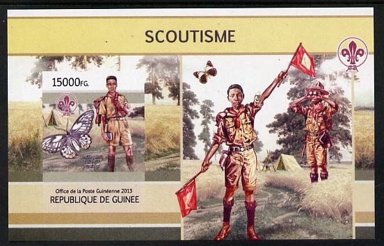 Guinea - Conakry 2013 Scouting & Butterflies #2 imperf m/sheet unmounted mint. Note this item is privately produced and is offered purely on its thematic appeal