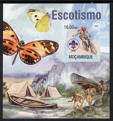 Mozambique 2013 Scouting & Butterflies #1 imperf m/sheet unmounted mint. Note this item is privately produced and is offered purely on its thematic appeal