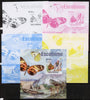 Mozambique 2013 Scouting & Butterflies #2 m/sheet - the set of 5 imperf progressive proofs comprising the 4 individual colours plus all 4-colour composite, unmounted mint