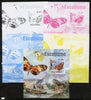 Mozambique 2013 Scouting & Butterflies #3 m/sheet - the set of 5 imperf progressive proofs comprising the 4 individual colours plus all 4-colour composite, unmounted mint