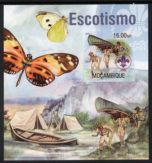 Mozambique 2013 Scouting & Butterflies #4 imperf m/sheet unmounted mint. Note this item is privately produced and is offered purely on its thematic appeal