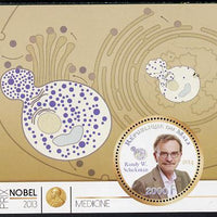 Mali 2014 Nobel Prize for Medicine (2013) - Randy W Schekman perf s/sheet containing one circular value unmounted mint