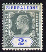 Sierra Leone 1903 KE7 Crown CA 2s green & ultramarine mounted mint SG 83