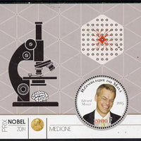 Mali 2015 Nobel prize for Medicine - Edvard Moser perf sheet containing one circular shaped value unmounted mint