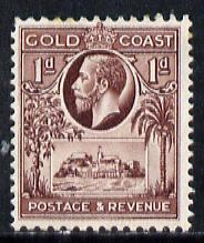 Gold Coast 1928 KG5 Christiansborg Castle 1d red-brown mounted mint SG 104