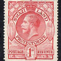 Swaziland 1933 KG5 1d carmine mounted mint SG 12