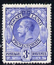 Swaziland 1933 KG5 3d blue mounted mint SG 14