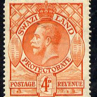 Swaziland 1933 KG5 4d orange mounted mint SG 15