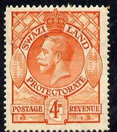 Swaziland 1933 KG5 4d orange mounted mint SG 15