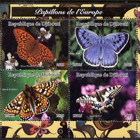 Djibouti 2015 Butterflies of Europe #1 perf sheetlet containing 4 values unmounted mint. Note this item is privately produced and is offered purely on its thematic appeal