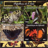 Djibouti 2015 Butterflies of Asia perf sheetlet containing 4 values unmounted mint. Note this item is privately produced and is offered purely on its thematic appeal