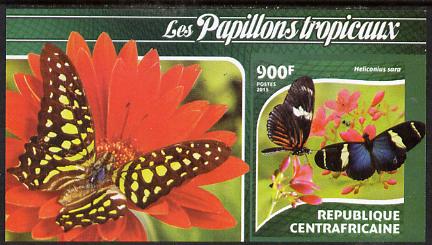 Central African Republic 2015 Butterflies #3 imperf s/sheet unmounted mint. Note this item is privately produced and is offered purely on its thematic appeal