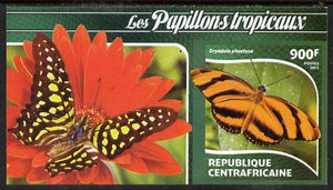 Central African Republic 2015 Butterflies #4 imperf s/sheet unmounted mint. Note this item is privately produced and is offered purely on its thematic appeal