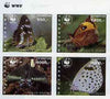 Tatarstan Republic 1997 WWF - Butterflies imperf sheetlet containing complete set of 4 unmounted mint