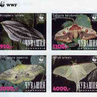 Chuvashia Republic 1997 WWF - Butterflies imperf sheetlet containing complete set of 4 unmounted mint