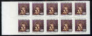 Chile 1994 800p Christmas booklet containing pane of 10 x 80p Madonna & Child Discount stamps (SG 1596)