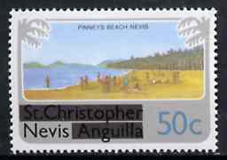 Nevis 1980 Pinney's Beach 50c from opt'd def set, SG 45 unmounted mint*